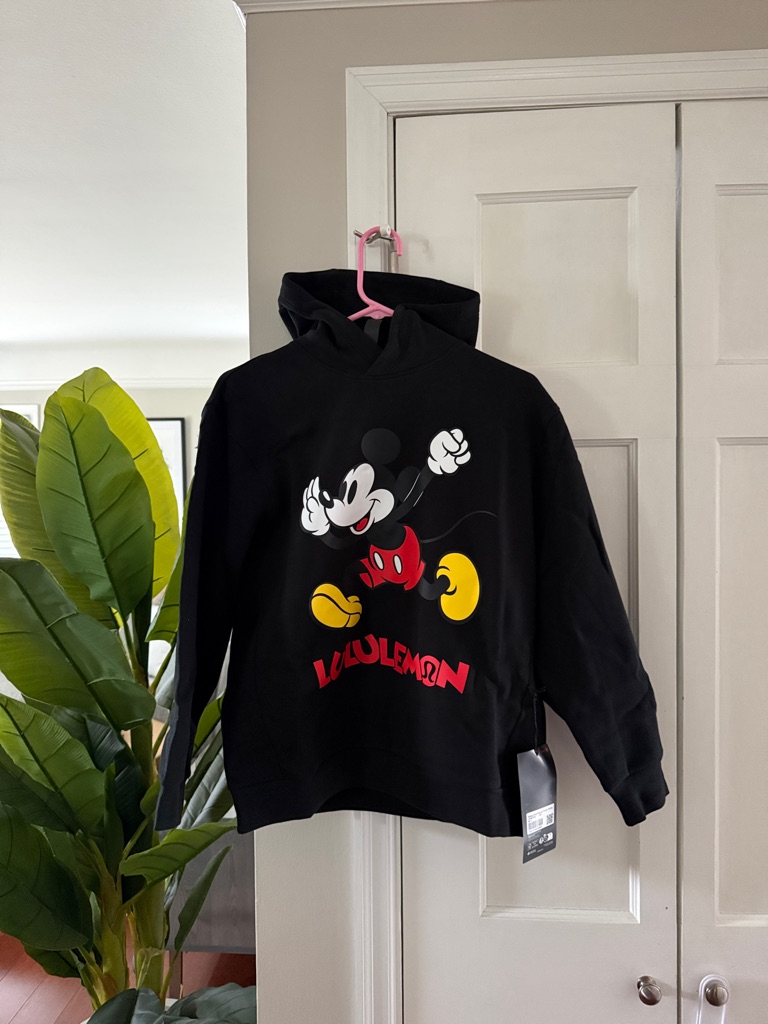 Nwt Lululemon X Disney Steady State Pullover Hoodie Black Mens Xs / Womenâs Smal